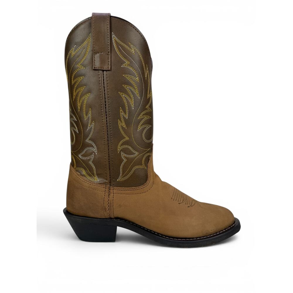 Laredo Kadi Cowboy Boots Tan Distressed Leather Western Round Toe Womens 7